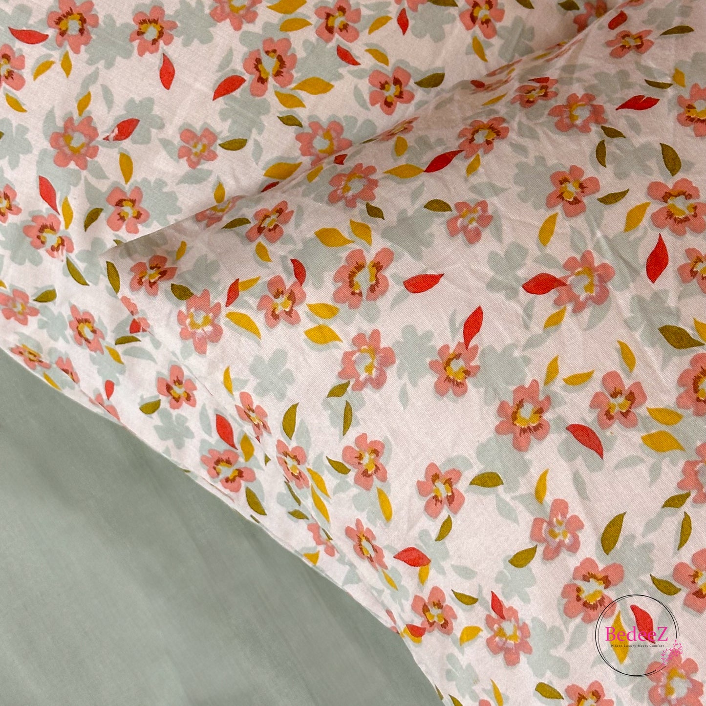 Blush Petal Bloom Double Bedsheet