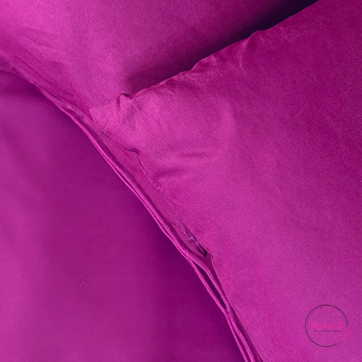 Royal Plum Solid Double Bedsheet Set (3)
