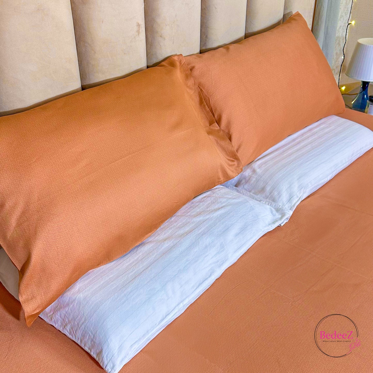 Soft Cinnamon Solid Double Bedsheet Set (2)