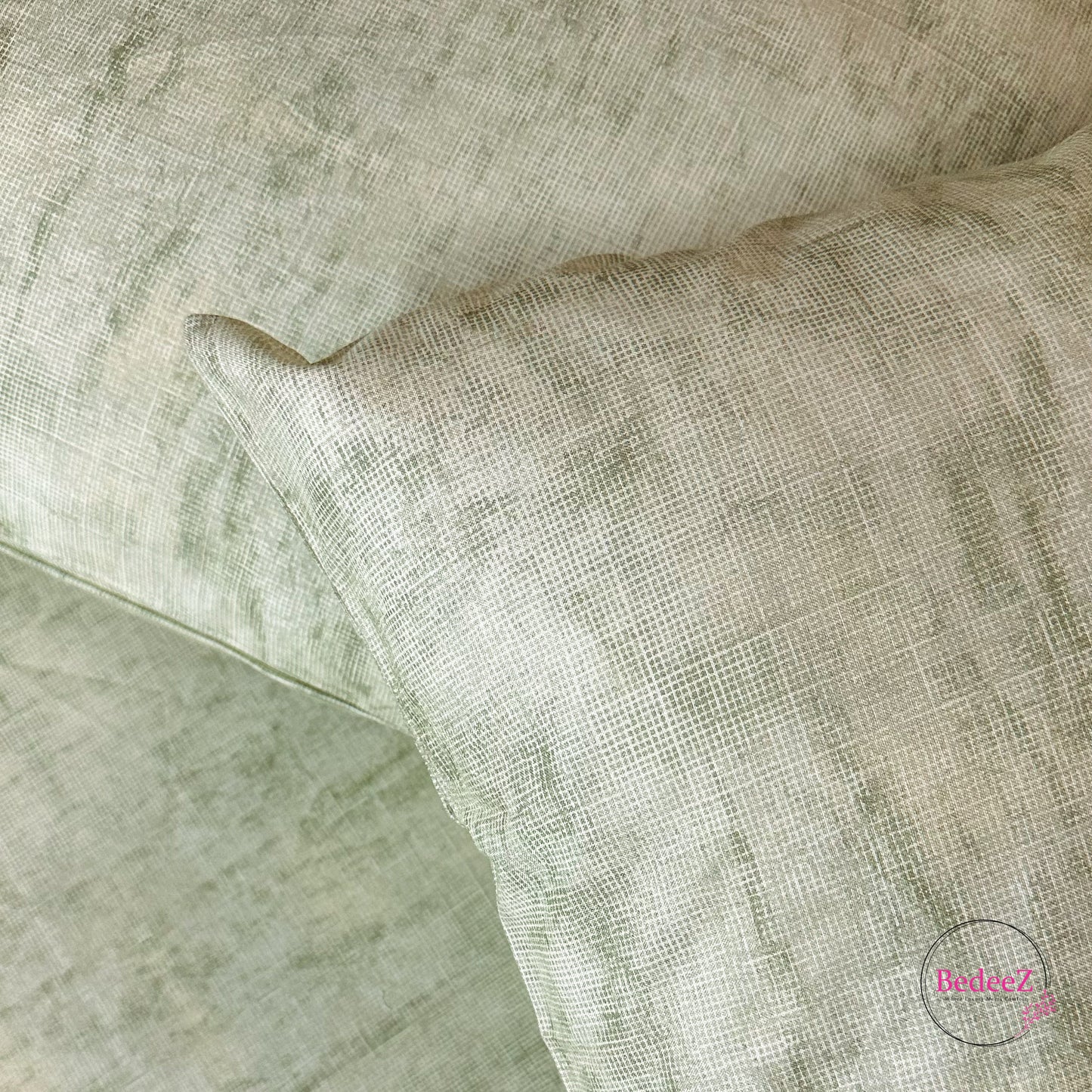 Sage Green Textured Double Bedsheet