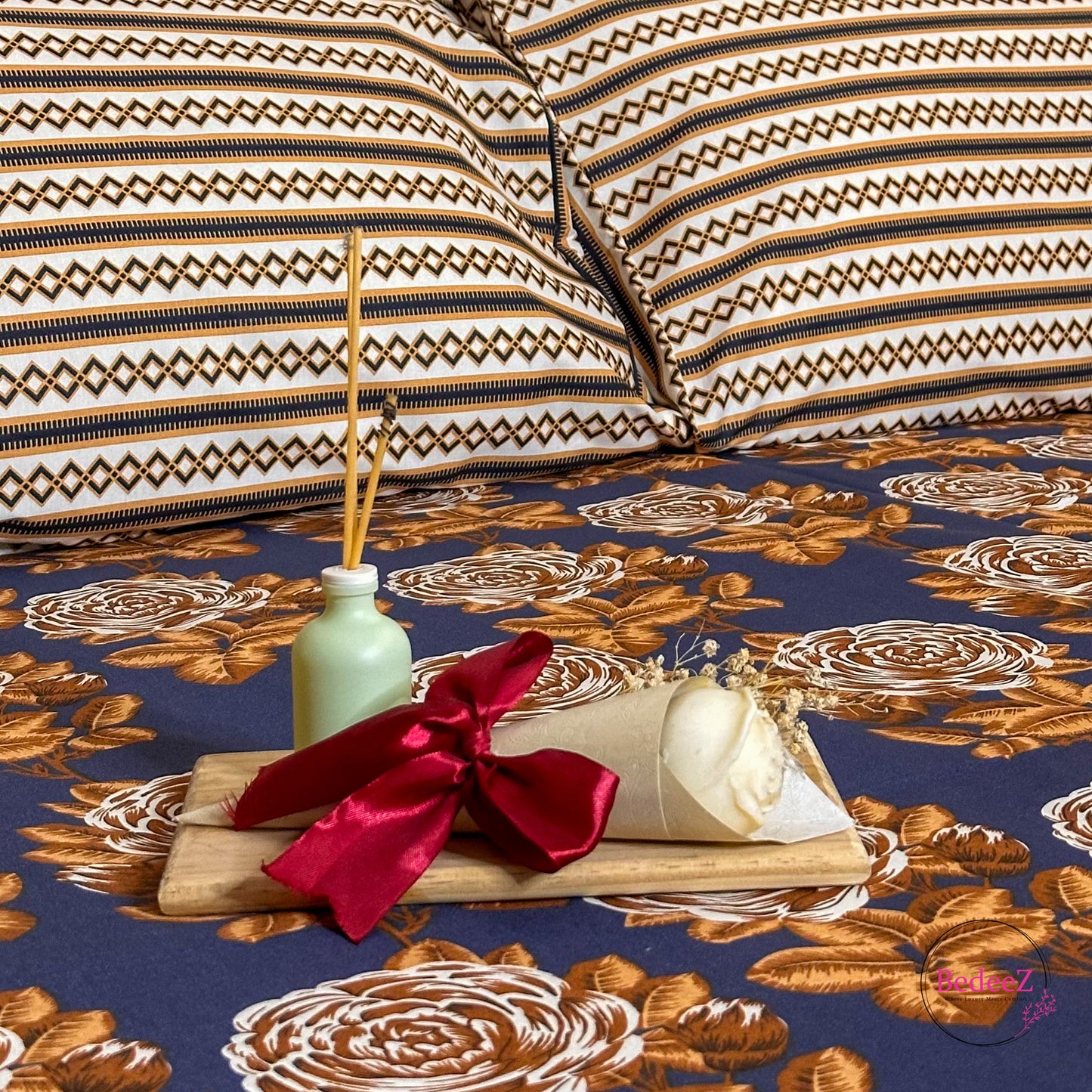 Midnight Floral Double Bedsheet