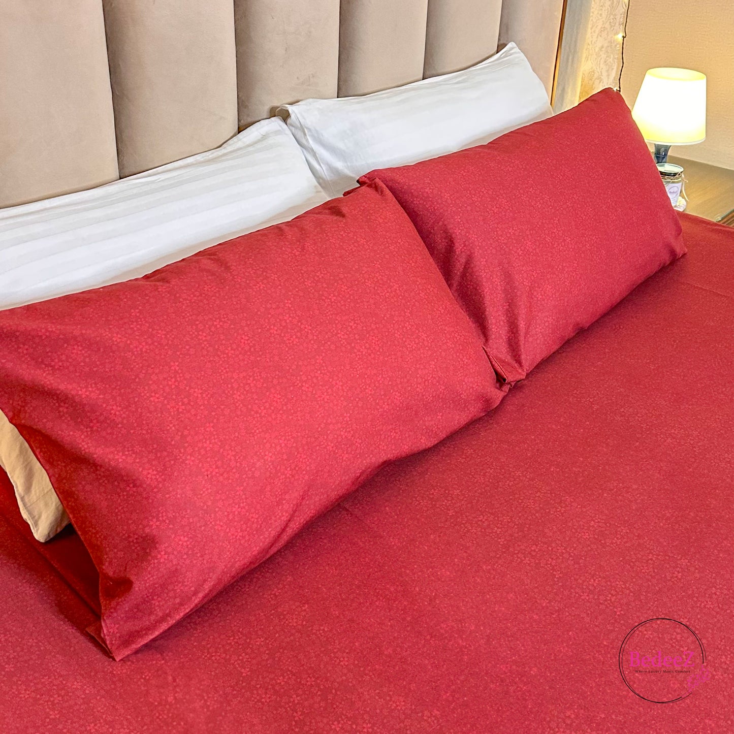 Royal Maroon Plain Double Bedsheet