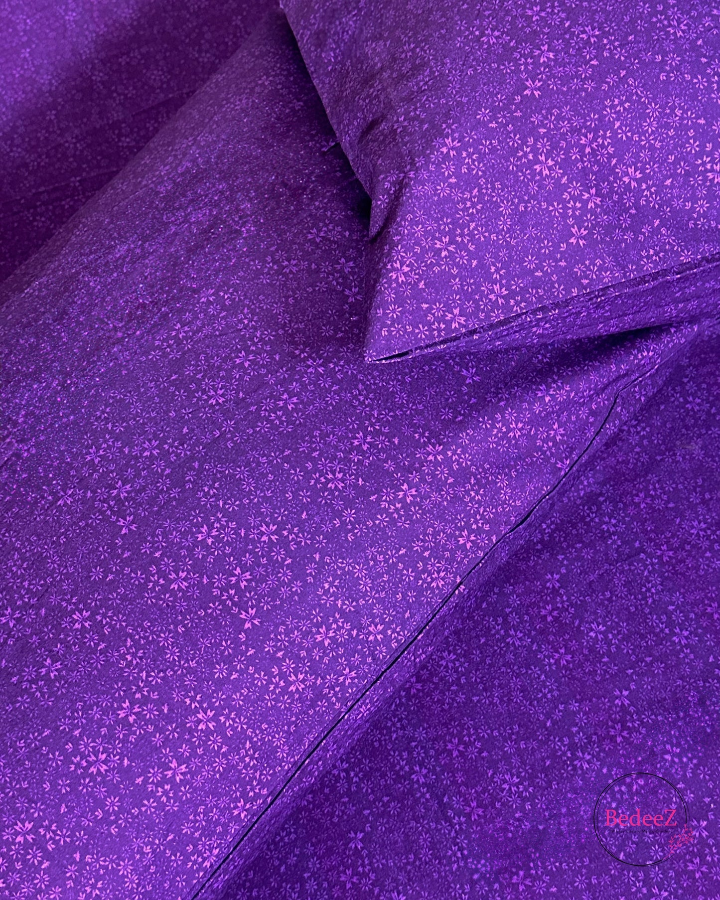 Regal Purple Floral Double Bed Bedsheet