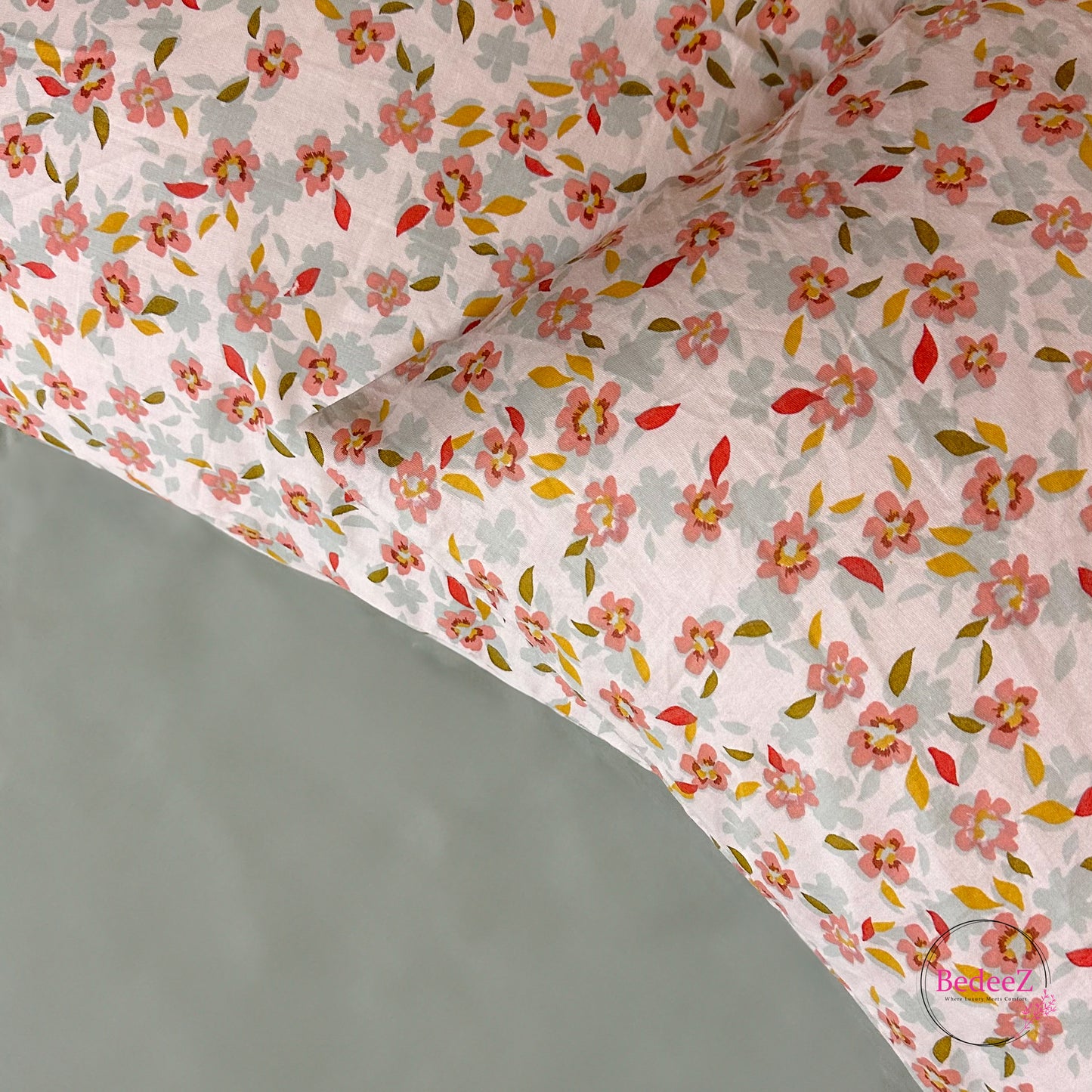 Blush Petal Bloom Double Bedsheet