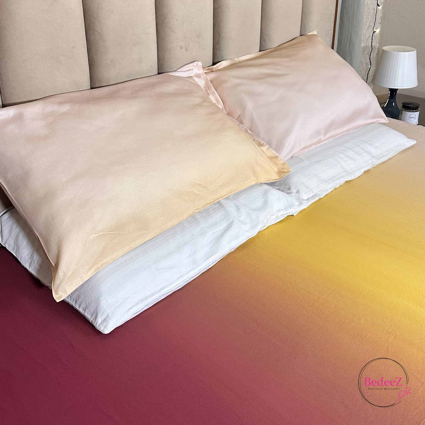 Sunset Hues Ombre Double Bedsheet Set (2)