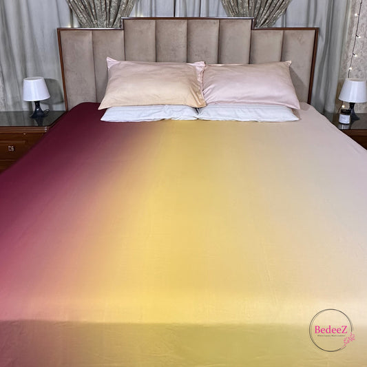 Sunset Hues Ombre Double Bedsheet Set (1)