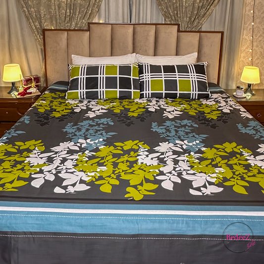Urban Leafy Bloom Double Bedsheet