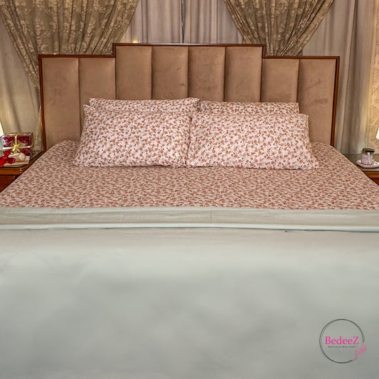 Blush Petal Bloom Double Bedsheet