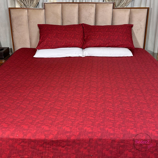 Crimson Elegance Double Bed Bedsheet Set (1)
