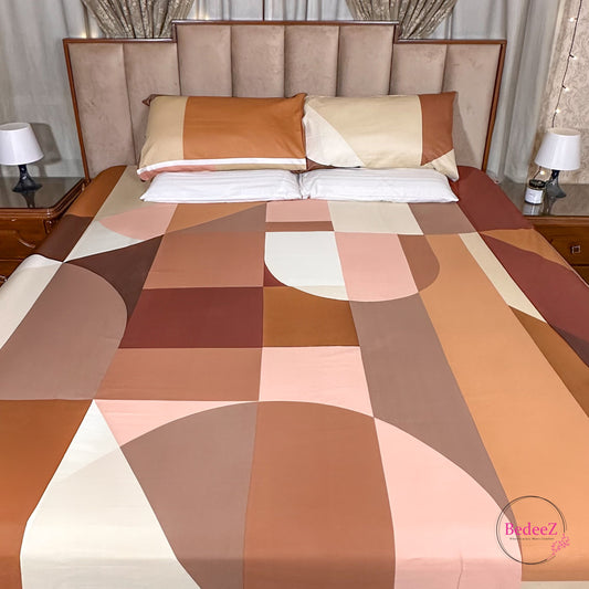 Terra Abstract Geometry Double Bedsheet Set (1)